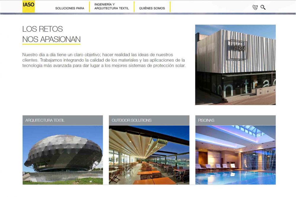imagen de la nueva web corporativa de IASO